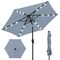Best Choice Products 7.5ft Outdoor Solar Patio Umbrella for Deck, Pool w/ Tilt, Crank, LED Lights